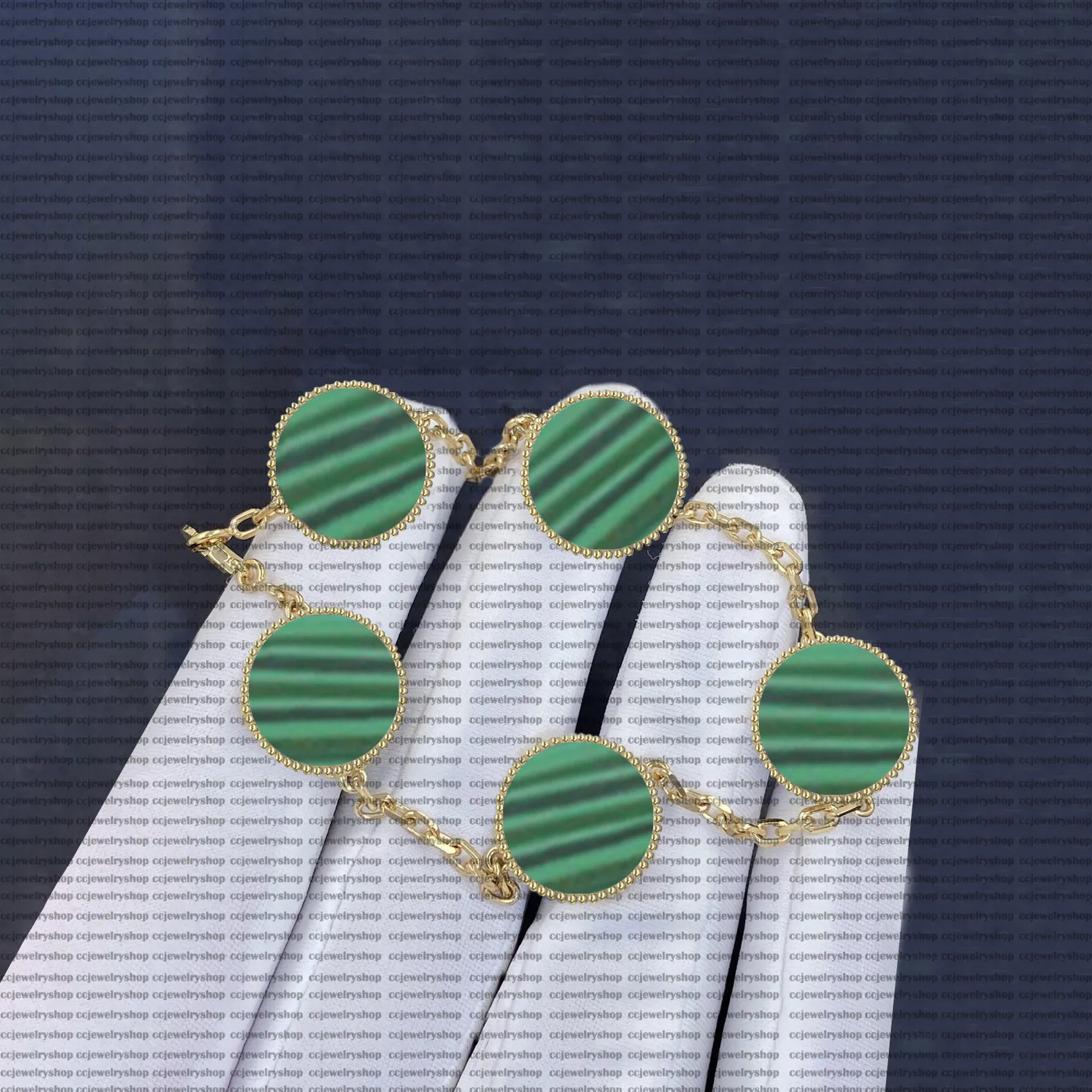 18K Gold Agate Shell Charm ladies gold bracelets for Women 18K Gold Agate Shell Charm ladies gold bracelets for Women