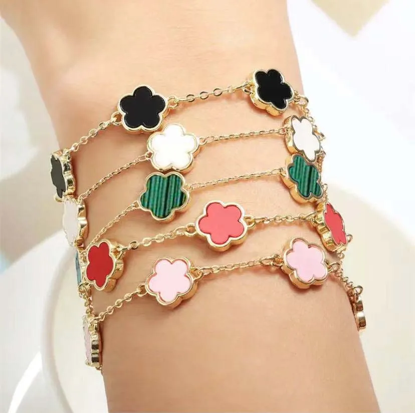 Leaf Leaf Gold Clover Bracelet For Men And Women 18K Gold Leaf Leaf Gold Clover Bracelet For Men And Women 18K Gold