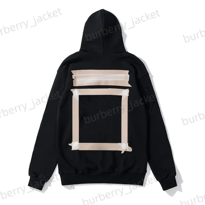 Off White Mens Designer Hoodies 2024 Winter Unisex Cotton Hooded Jacket Casual Loose Sweatshirt Pullover for Men Women Couples Long Sleeve XORQ1