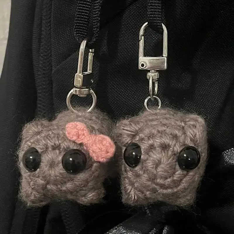 Crochet Animal Keychains: Adorable Hamster Plush Pendants Funny
