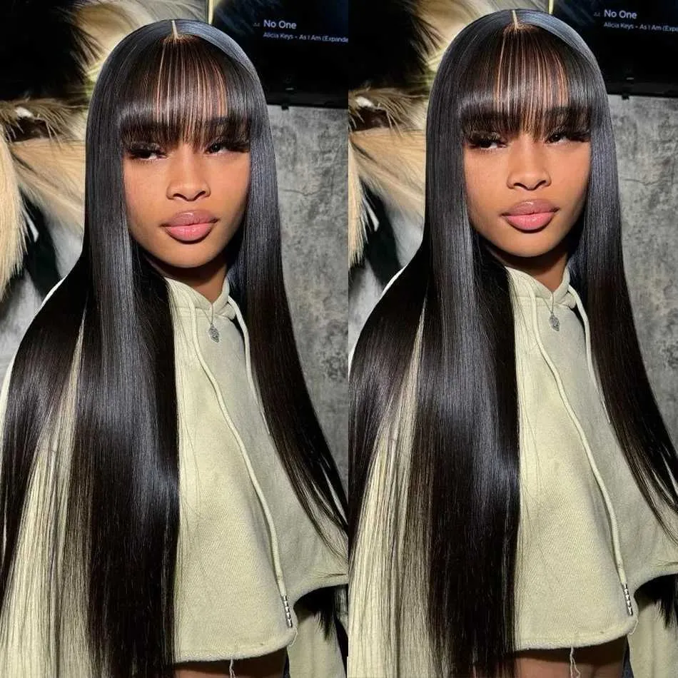 Brazilian Bone Straight Long 18-24 Inch Human Hair Wig  display picture 1