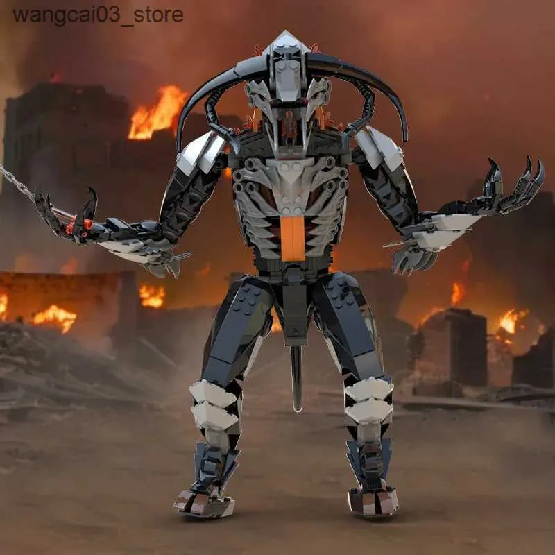 Creative black robot block toy deals