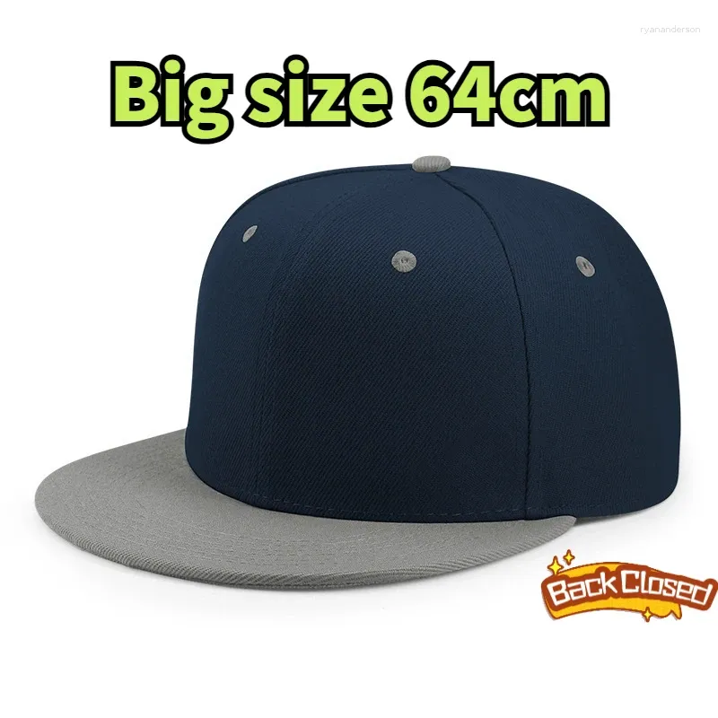 Ball Caps Large 64cm Back Closed Skateboard Cap Women Fitted Baseball XXL Male Big Size Snapback Plain Football Hat 60cm 62cm