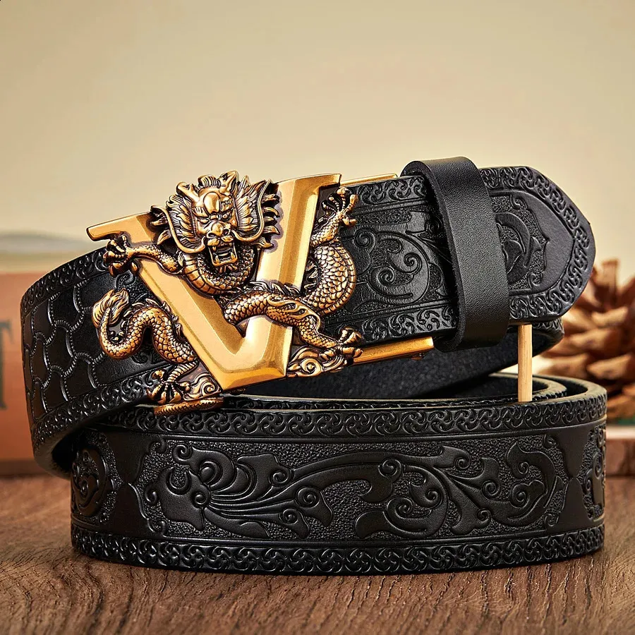 Premium Genuine Leather Belt with V-Buckle Shop Now! Best Seller,  High-Quality Men's Belt