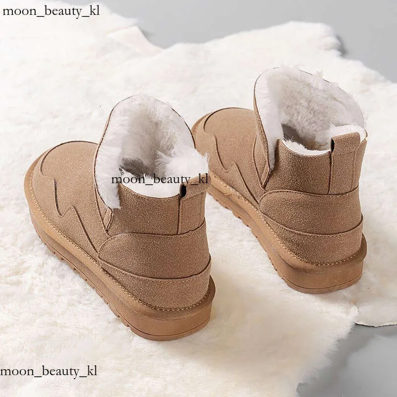 Bottes De Neige Longues Pour Femmes - Bottines Chaudes En Coton Et Cuir Souple Au Genou