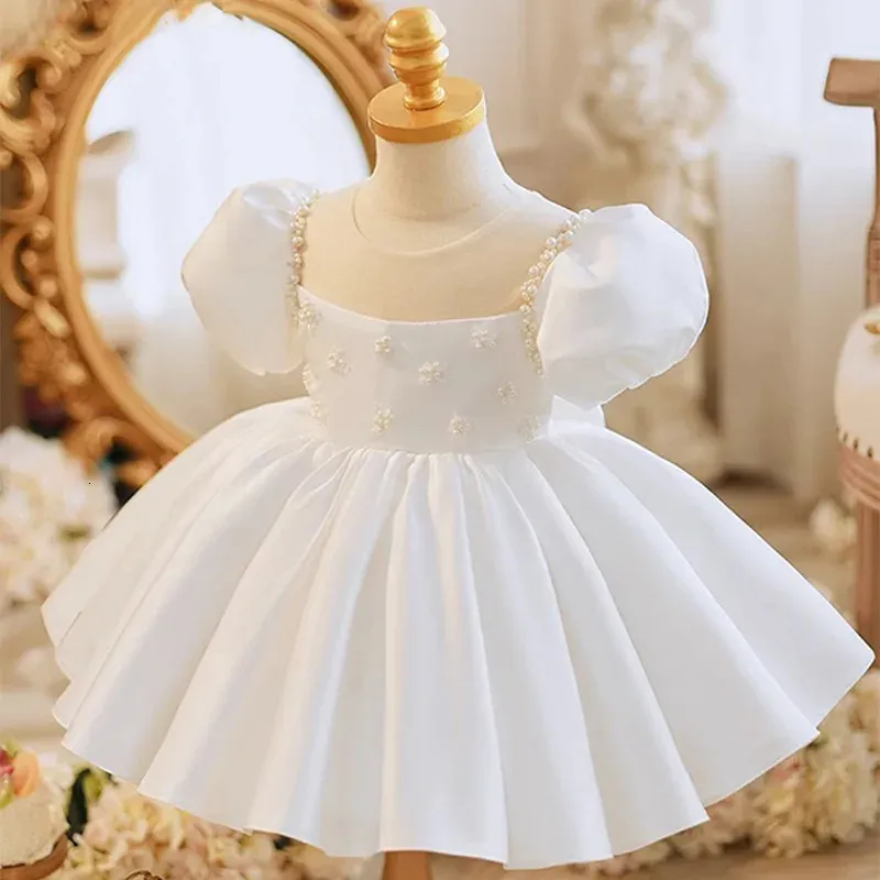 Preschool Baby Dress Girls Bow Tutu Bead Formal Dress... From Xianstore06,  $60.18 | DHgate.Com