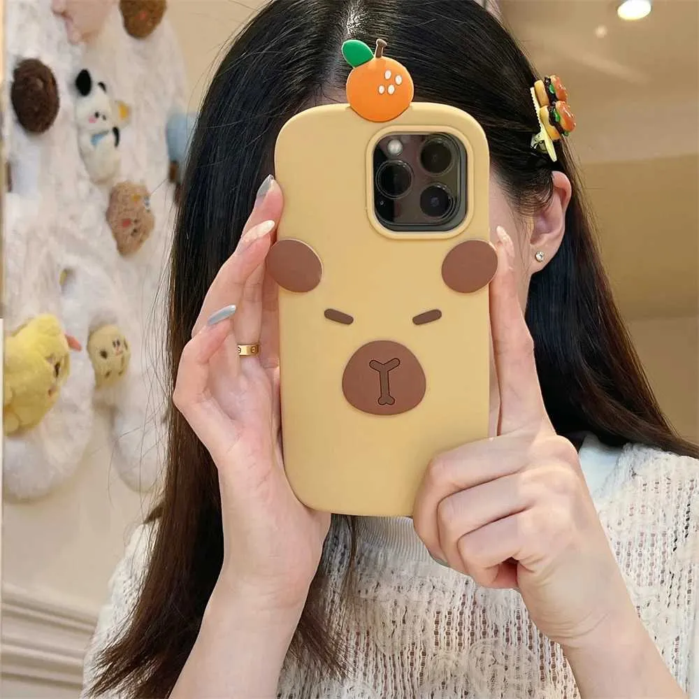 Coque Silicone IPhone 12 Pro Max 6.7" Avec Motif Capybara Manga Kawaii - Protection Antichoc, Bords Surélevés - Housse TPU Mignonne Et Résistante - 4