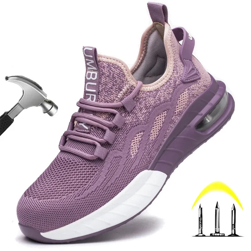 Women's Breathable Steel Toe Safety Shoes - Puncture Proof Work ...