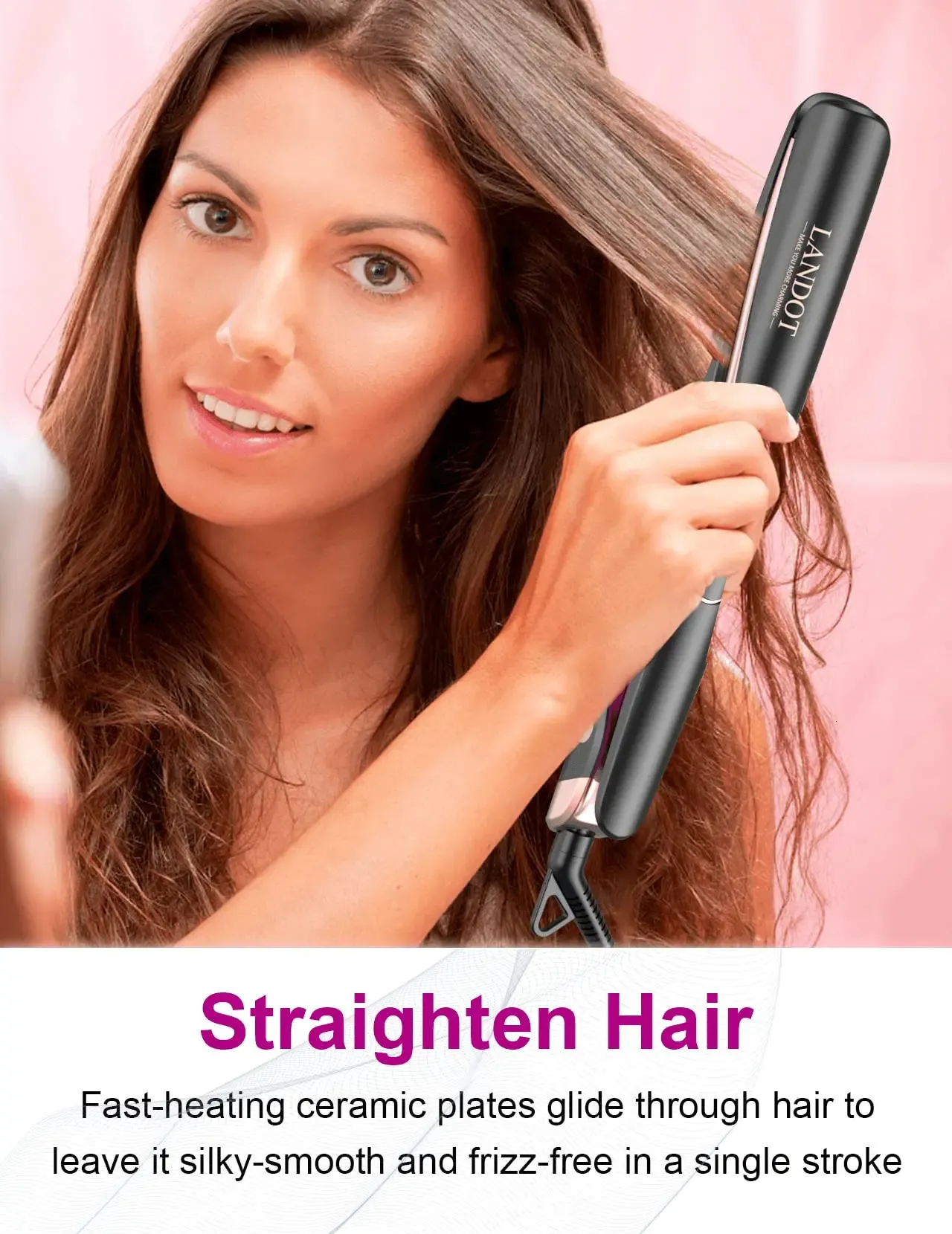 Landot 2-in-1 Hair Straightener and Curling Iron LANDOT 2 in 1 Hair Straightener and Curler - Twist Puerto  main image 2