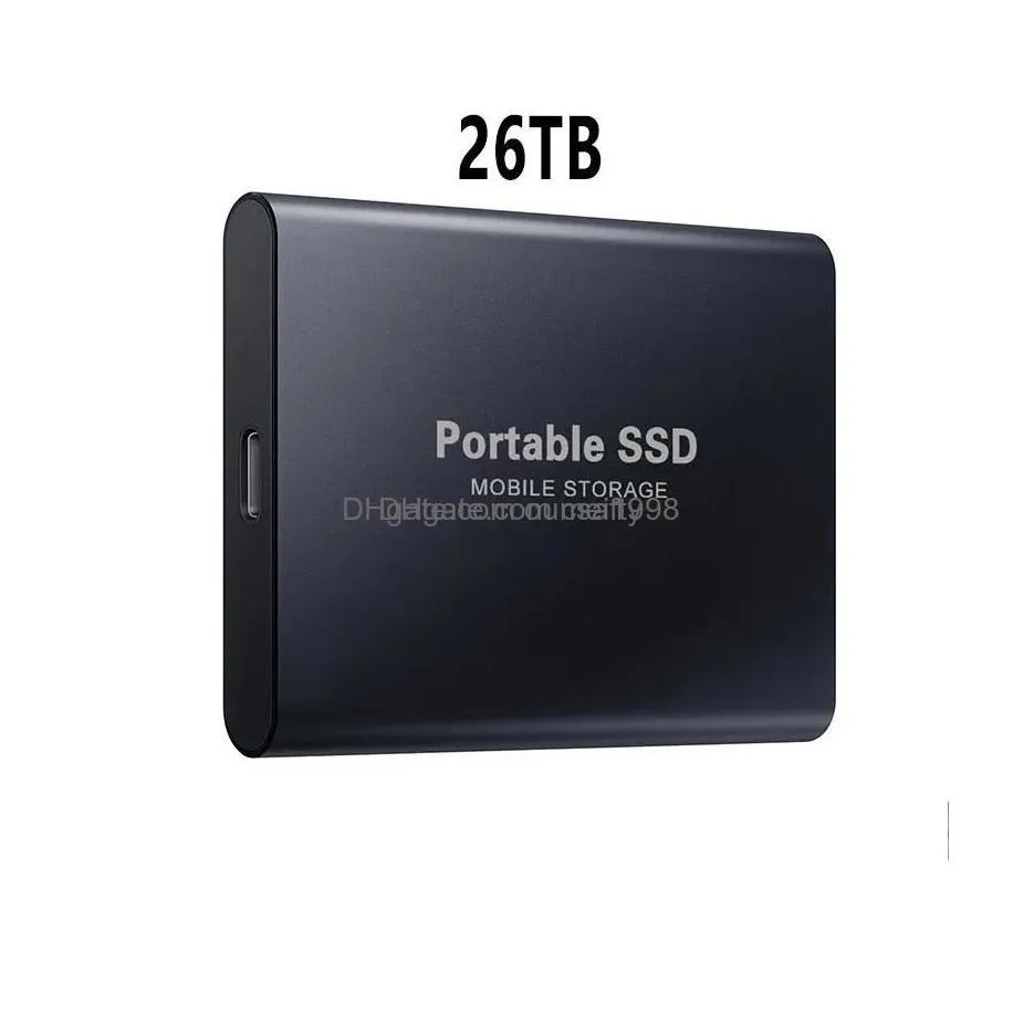 Hard Drives Portable Ssd Typec Usb 31 4Tb 6Tb 16Tb 30Tb Drive 2Tb External M2 For Laptop Desktop Flash Memory Disk 221105 Drop Delive Otp6E