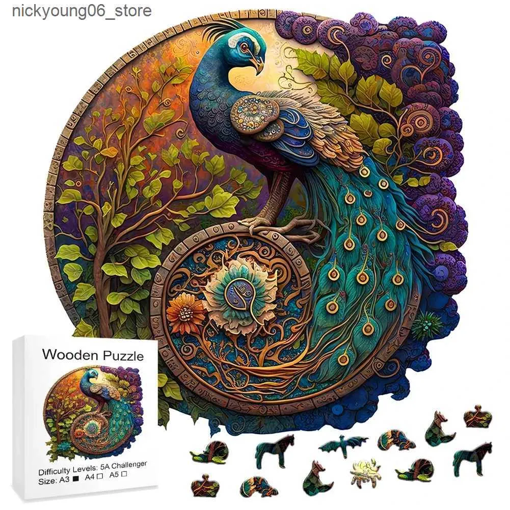 Intricate 3D Wooden Animal Puzzles for Adults & Kids - Engaging Jigsaw ...