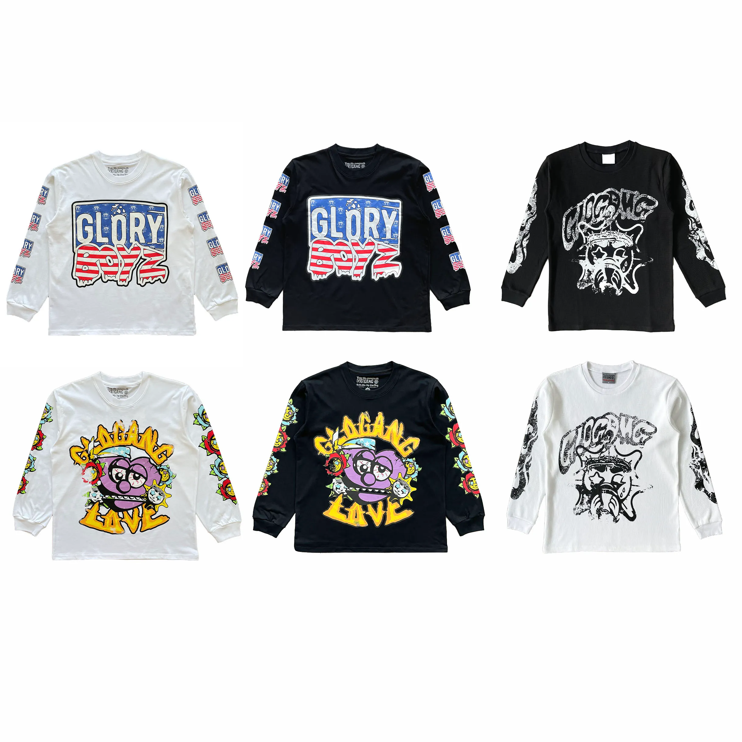 DHgate.com:Glo Gang Boyz Worldwide Alphabet Cartoon Print