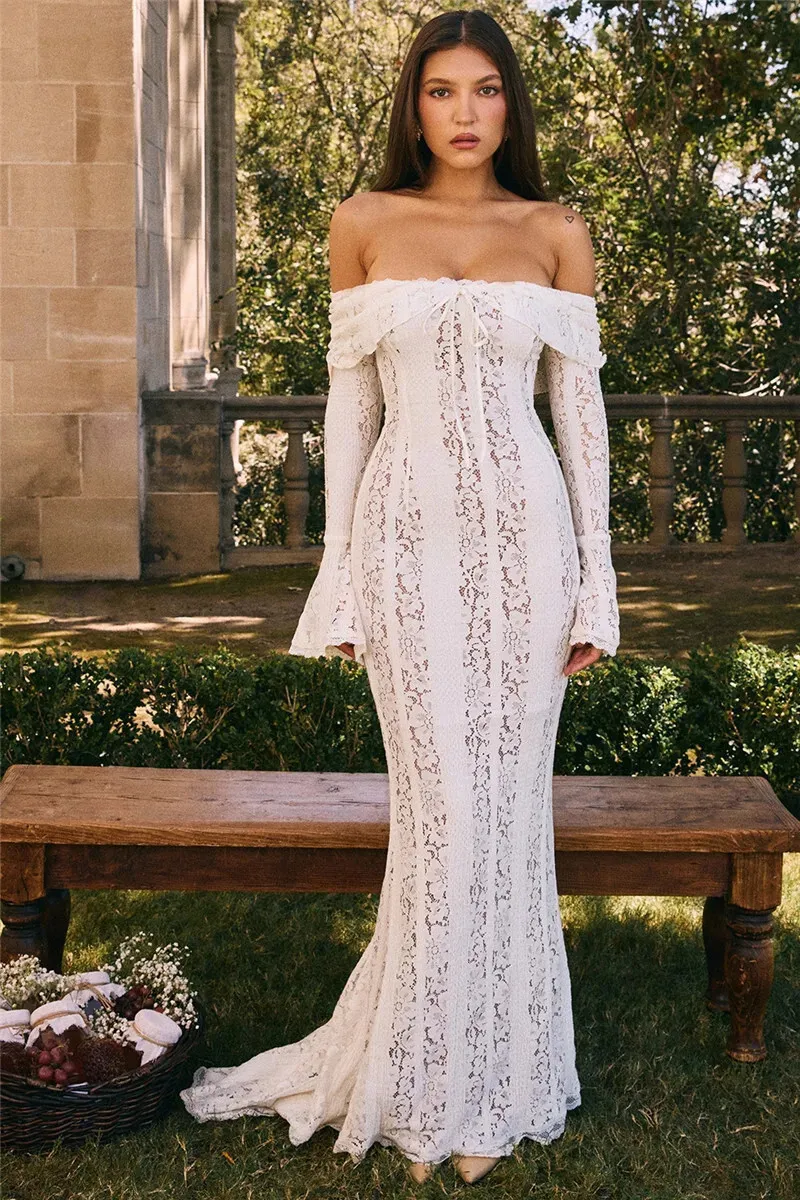 silver lace long dress Silver Shiny Dress With Lace XXL / Silver / Lace