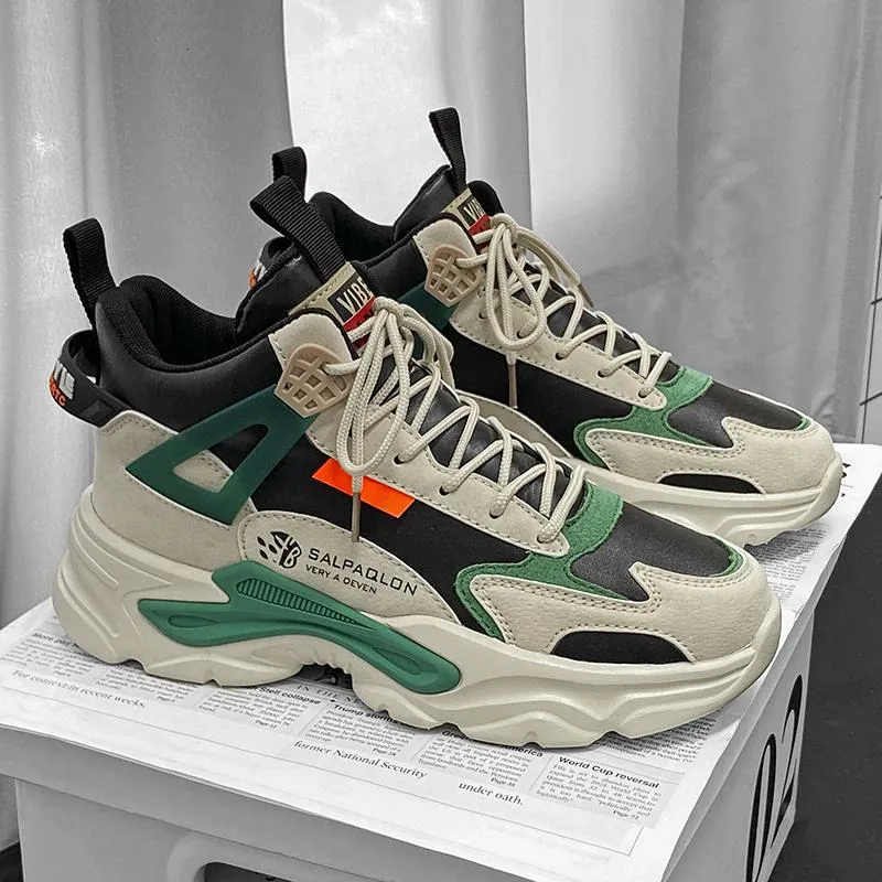 Men's High Top Casual Sneakers Thick Sole Dad Shoes for Running,  Basketball, Sports