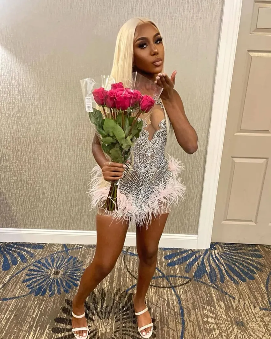 Feather birthday dress discount