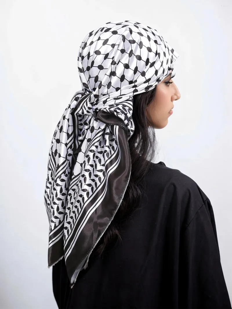 Original Arabischer Schal Palästina Keffiyeh Schwarz-Weiß