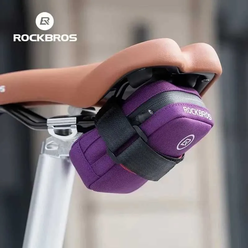 Bicycle Under Seat Saddle Bag - Ultralight Wedge Pouch With Velcro Straps For Cycling Accessories Storage