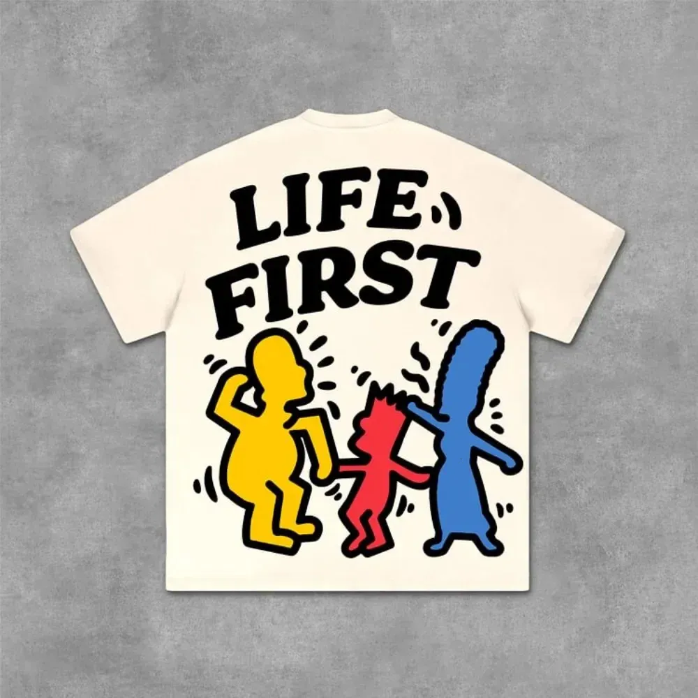 Save Big on Bulk Graffiti T Shirt Life First Graffiti Flat Pattern 100%  Cotton T Shirt Mens Y2K Summer Short Sleeve Retro Oversized T Shirt Womens  Top