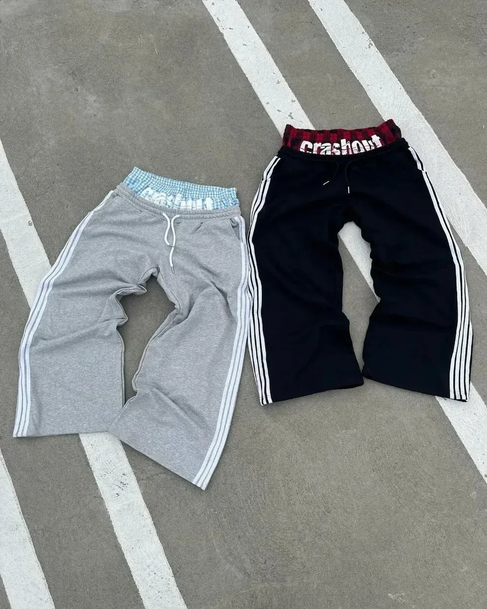 Y2K Mens Fashion Retro Straight Leg Pants Harajuku Streetwear