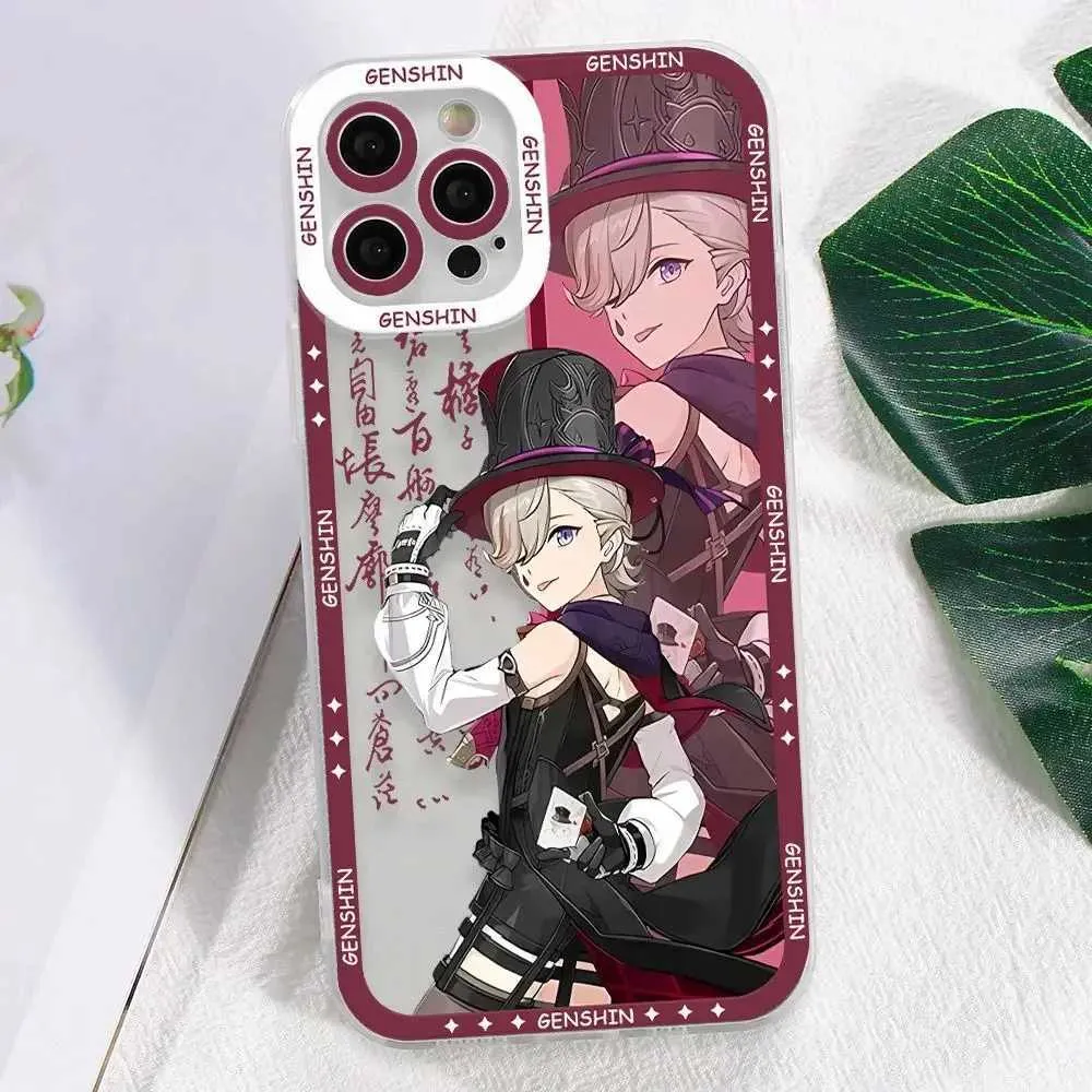Genshin Impact Kazuha Phone Case Clear Soft Cover for iPhone