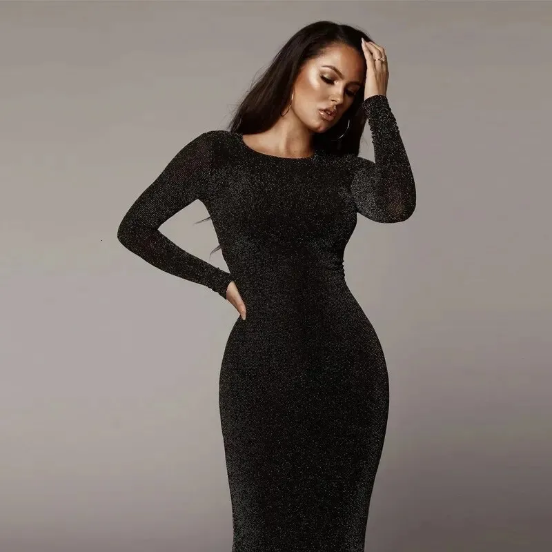 open lace back dress Jane Long Sleeve Bodycon Midi Dress for Women, Nude, Polyester and Elastane, Soft Breathable Fabrics main image 0