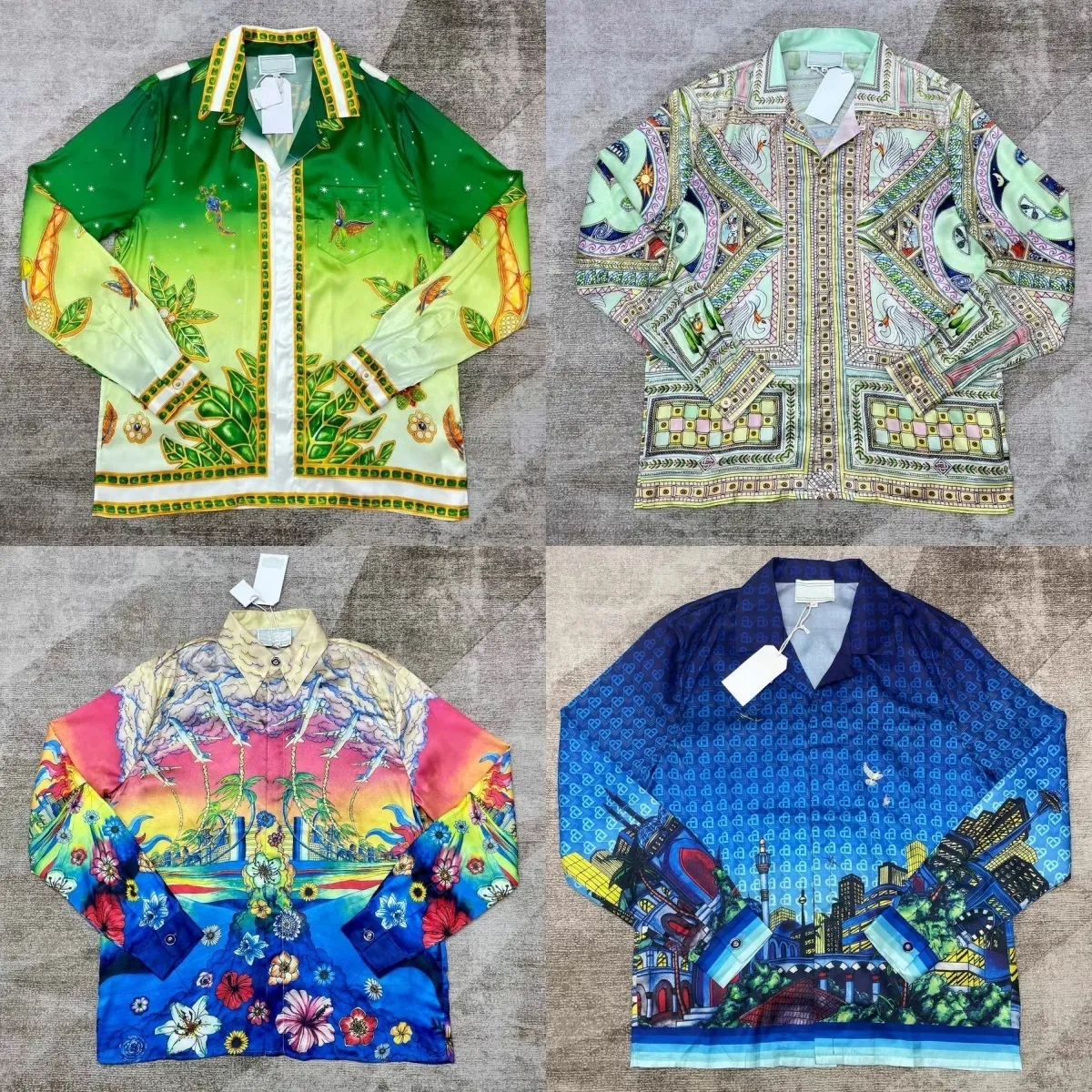 FENAC Buccia Di Banana Uomo Hawaiana Camicia E Pantaloncini Button Down Manica Corta Da Spiaggia M 126201574