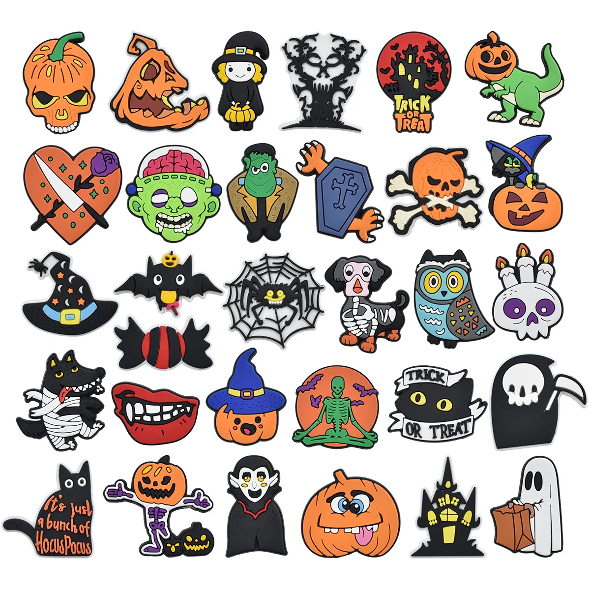 56-Piece Horror Theme Decoration Charms | PVC Craft Charms For DIY Projects | Spooky Gift Set