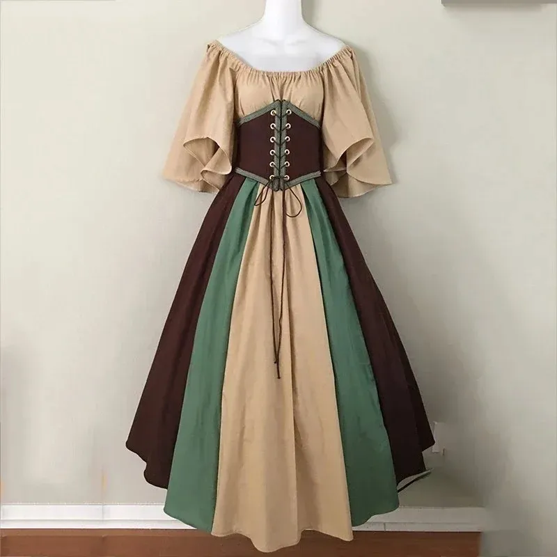 Ballroom Robe Medieval Medieval Womens Halloween Corset Gothic Renaissance Dress Plus Size ...
