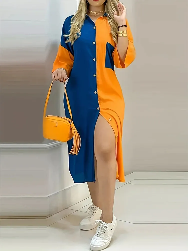 knee length dresses for ladies Armony Orange Stripe Dress *XS-L* | Women's Clothing main image 0