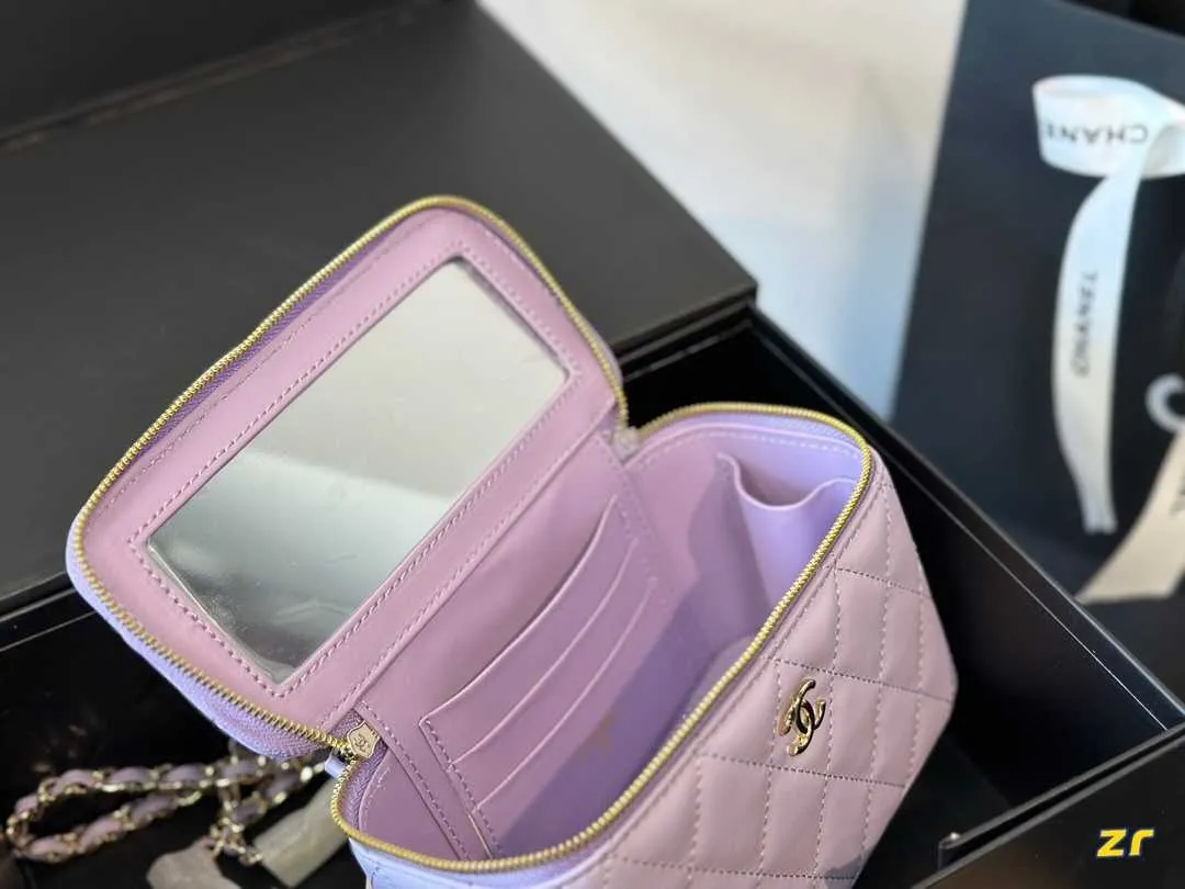 24P Mini CC Crossbody Small Vanity Bag With Golden Ball, Adjustable Box