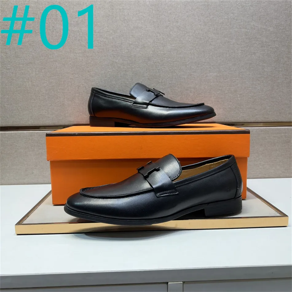 Men's Genuine Leather Loafers - Horsebit Moccasins, Flat Casual Shoes ...