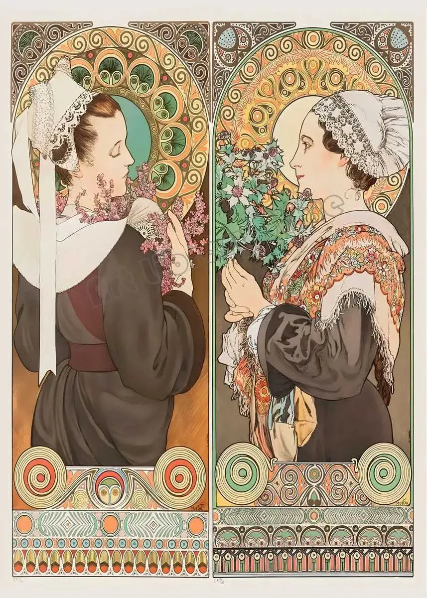 Giallobus - Cuadro - Gustav Klimt - Malcesine Sul Garda - Lienzo - 50x50 - Listo Para Colgar