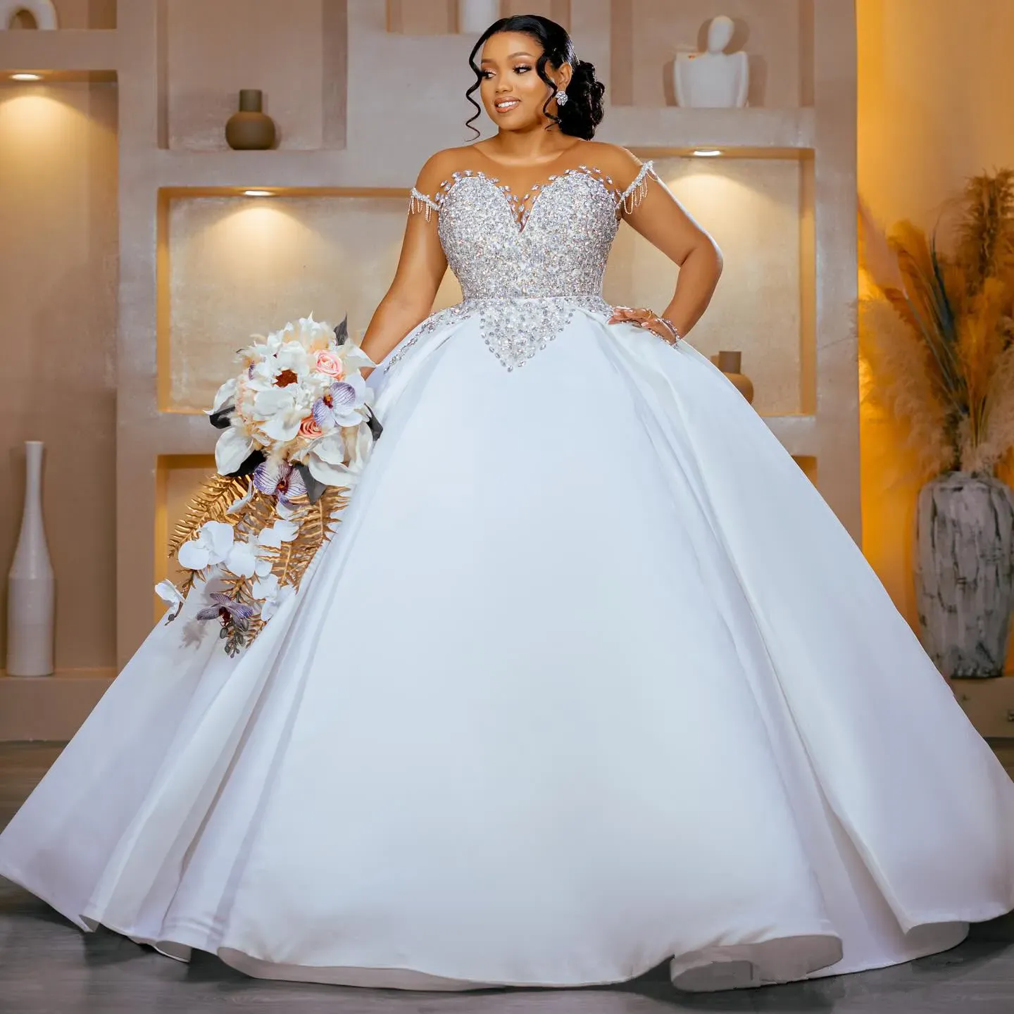 Strapless Elegant Appliques Wedding Dresses, Modest 2020 Bridal Gowns Strapless Elegant Appliques Wedding Dresses, Modest 2020 Bridal Gowns