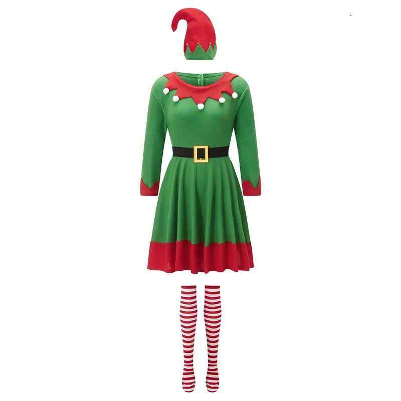 Disfraz De Duende De Navidad Túnica Para Mujer: Disfraces Adultos,y