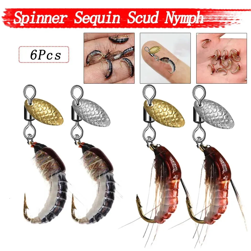 Scud Nymph Spinner Lures   Realistic Artificial... 