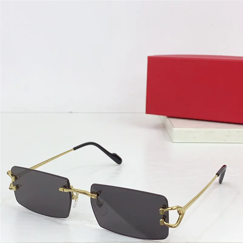 UV400 Protection Sunglasses Rimless Rectangle Metal... From  display picture 2