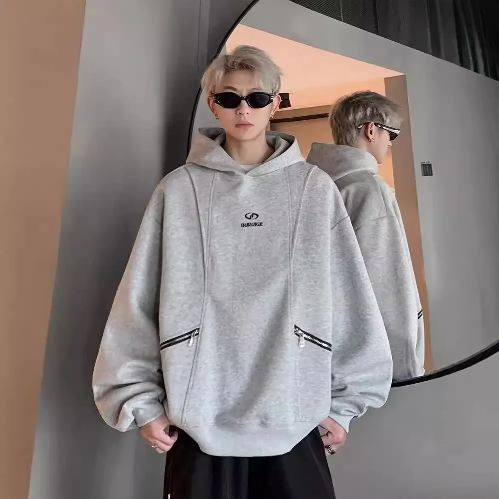 Vibe Mens Gray Grey Pullover Hoodie High Quality Fashionable And Comfortable For Autumn And Winter From Sports outdoors001 11.67 DHgate.Com