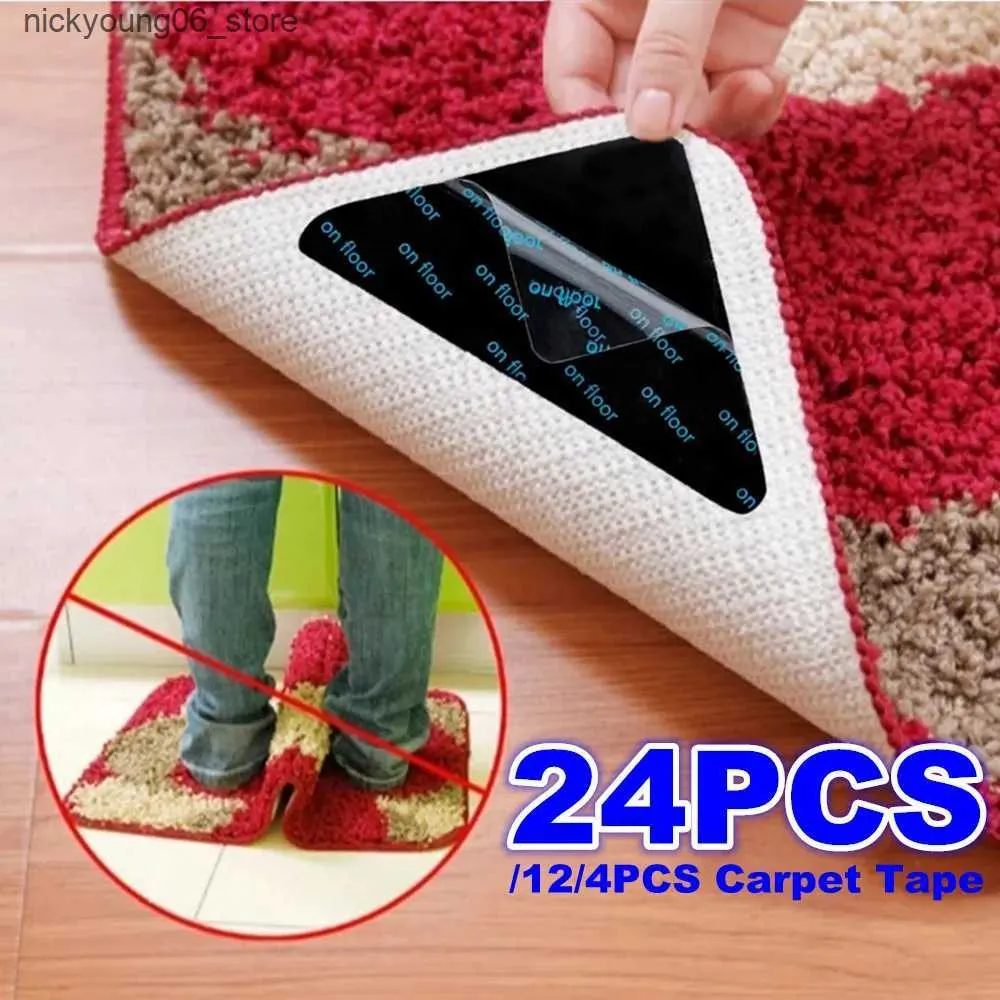 Non-Slip Bath & Rug Grips - Reusable & Washable! Secure Your Space 4/12 ...