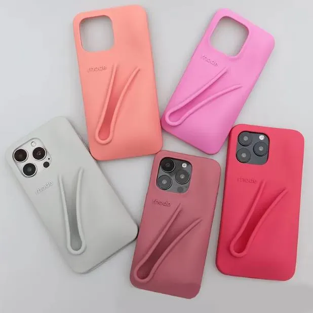 Silicone Silicone Phone Cover With Rhode Design For IPhone