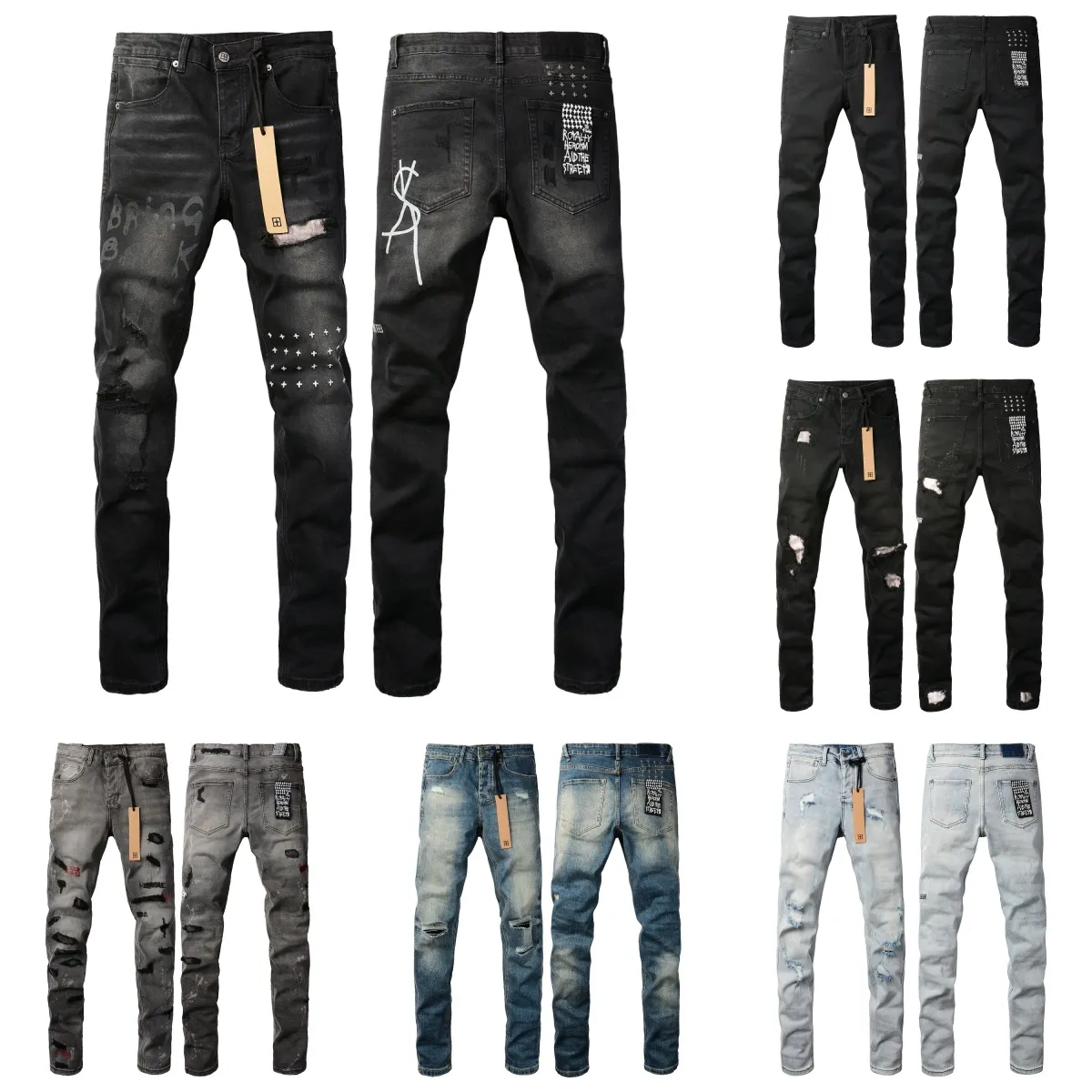【新品タグ付き】Ksubi JEANS ジーンズ　26サイズ Designer Ksubi Jeans for Men, Rip Denim Biker Pants, Grey