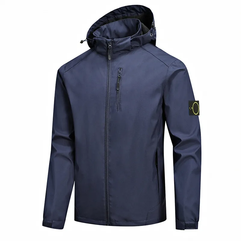 New Stand Collar Hooded Casual Large Size Men's Jacket New Stand Collar Hooded Casual Large Size Men's Jacket