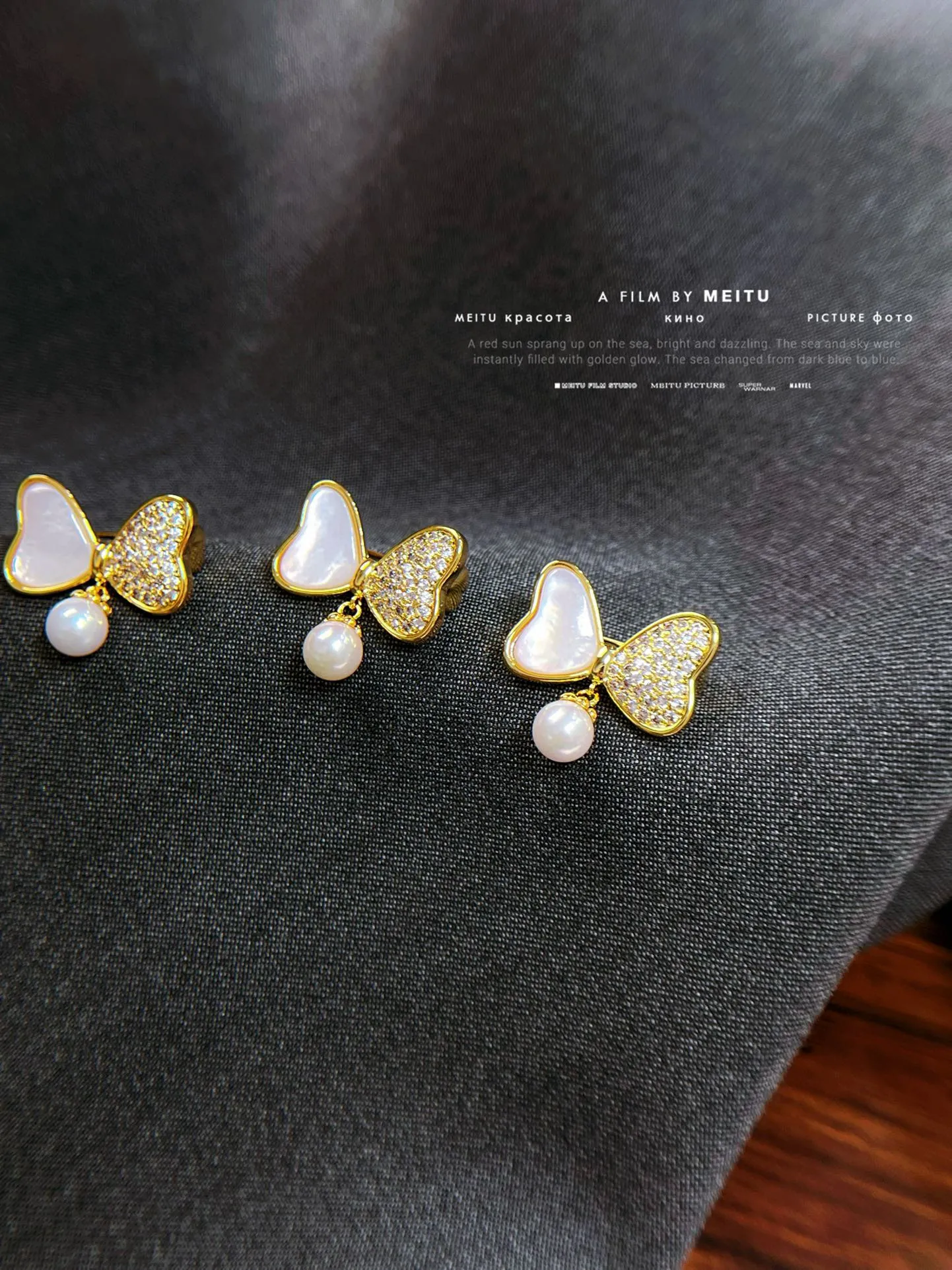 Diamondbox Akoya Pearl Butterfly Vintage Rhinestone Zirconia