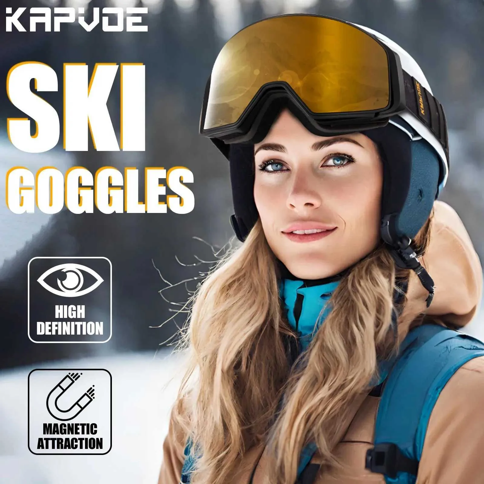 Kapvoy UV400 Rekkie Smart Snow Goggles For Men Anti Fog Winter Sports Gown CL241010 From Keshanue1 42.18 DHgate.Com