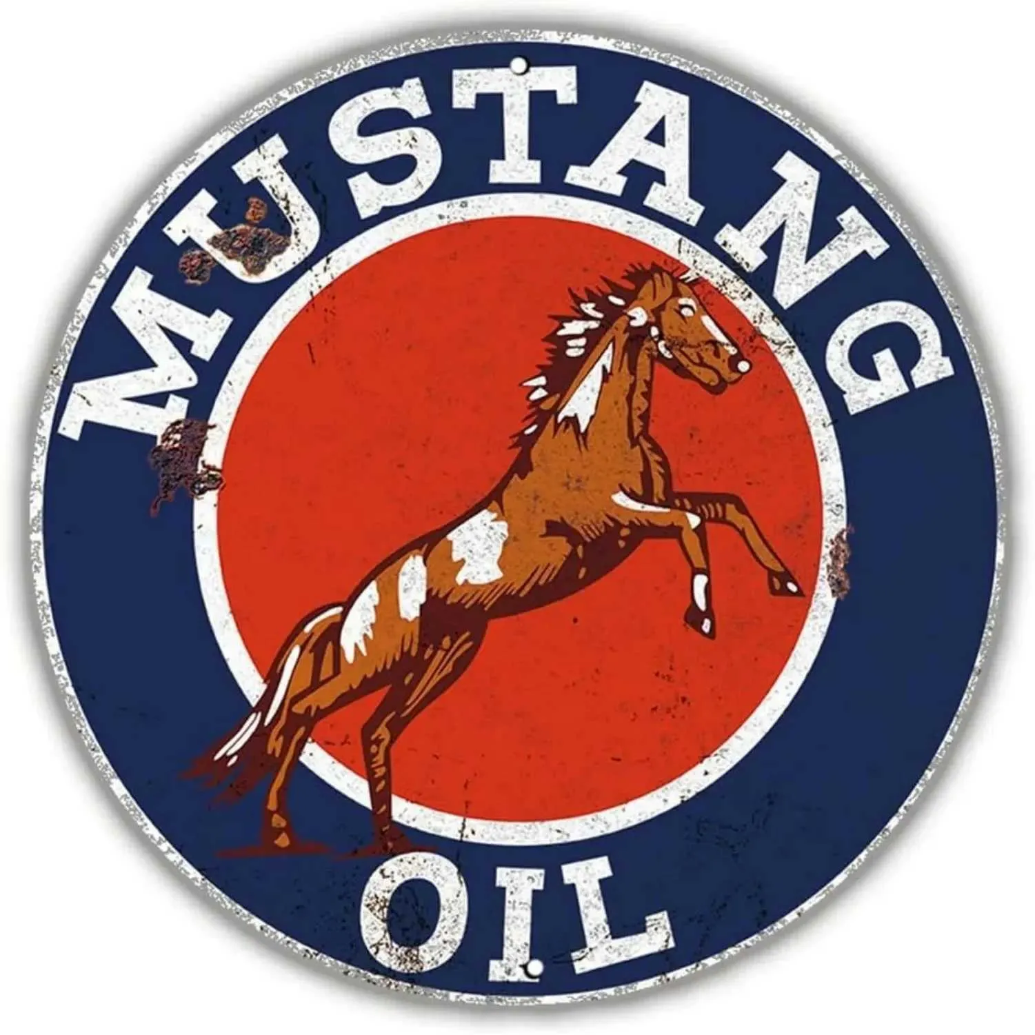 Motor Oil Gas Retro Round Metal Tin Sign Nostalgic... From Taiho_shop ...