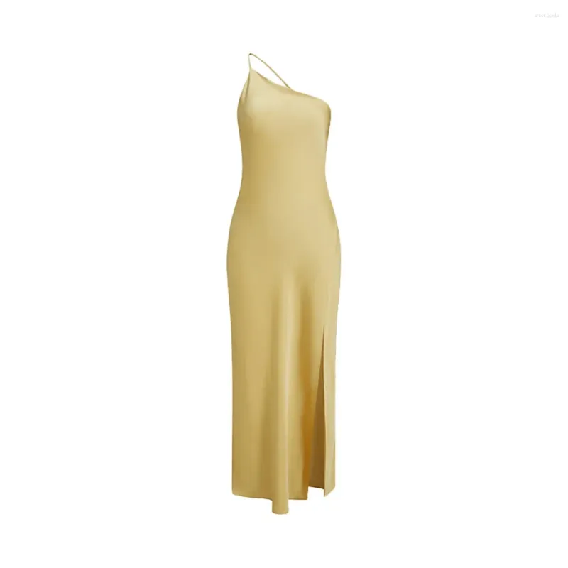 Sexy Club Dresses Backless Yellow Satin Dress:... From Cnlongbida, $16.38  In Bulk | DHgate.Com