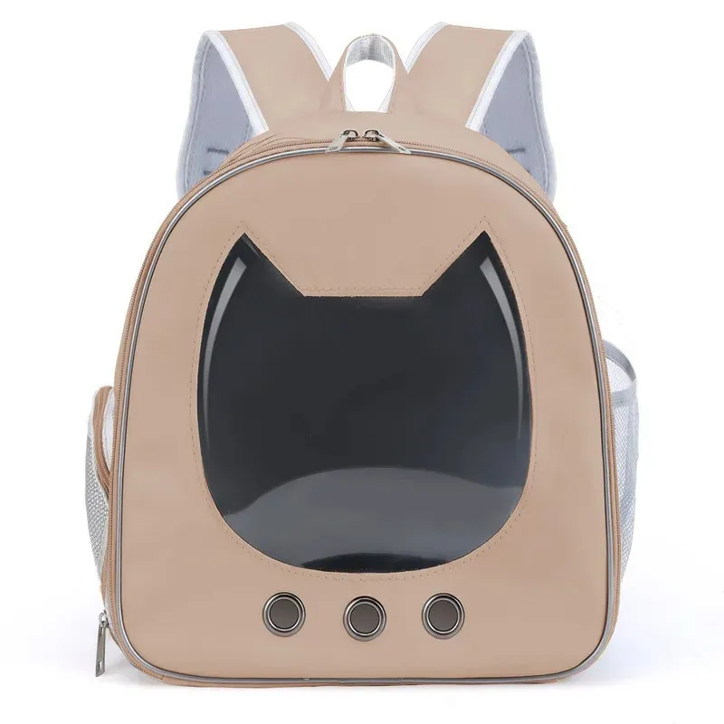 2025 New Pet Supplies PU Portable Travel Outdoor Backpack For Cats Dogs And Transparent Breathable Shoulder Bags_voghion.com