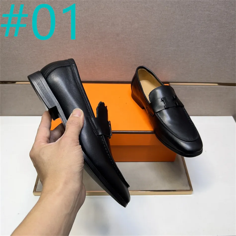 Men's Genuine Leather Loafers - Horsebit Moccasins, Flat Casual Shoes ...