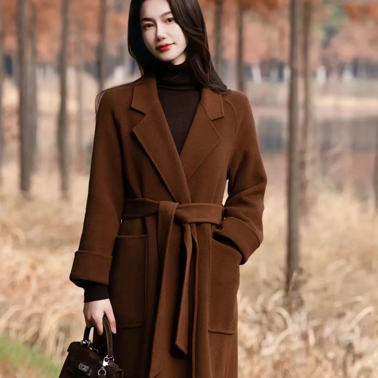 High-end Cashmere Coat Women's Mid-length