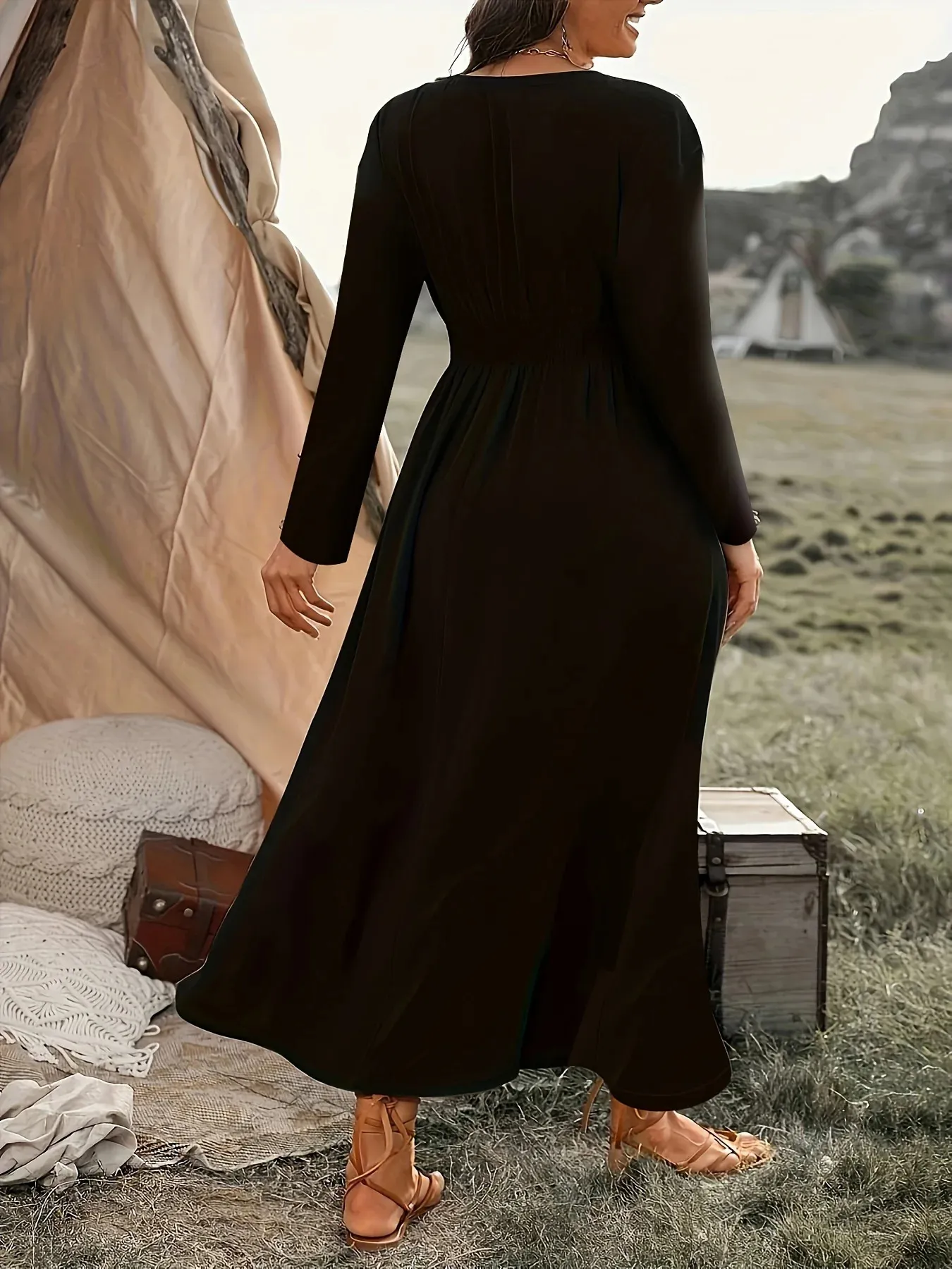 Plus Size Floor-Length Knit Tunic Dress with V-Neck and Short Sleeves for  Autumn from Dhgate Urban Sexy Dresses - price 29.8