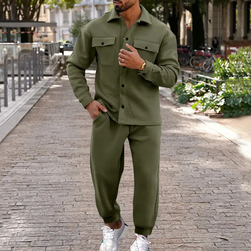 Olive Green 100% Cotton Zip Up Hooded Tracksuit – From Bei02